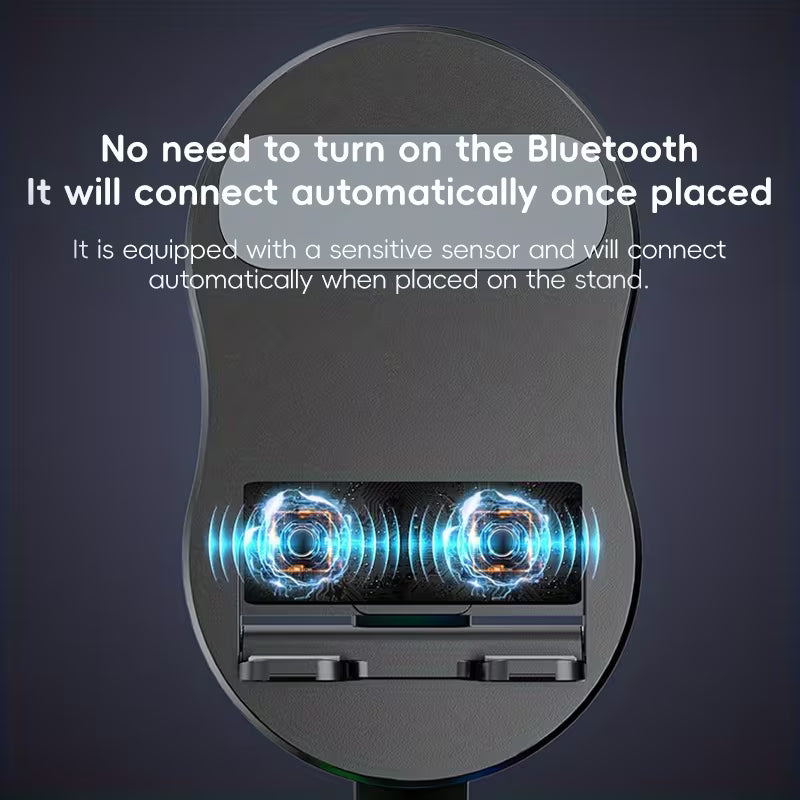 4-in-1 : support téléphone & tablette + power bank + haut-parleur Bluetooth + Lampe LED