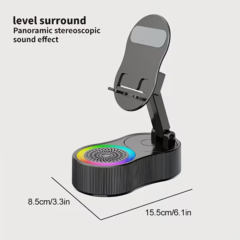 4-in-1 : support téléphone & tablette + power bank + haut-parleur Bluetooth + Lampe LED