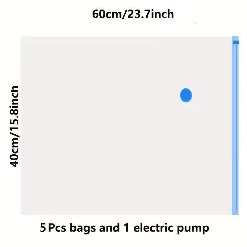 Vacuum Storage Bags avec Pompe Électrique – Sacs de Compression Étanches pour Rangement