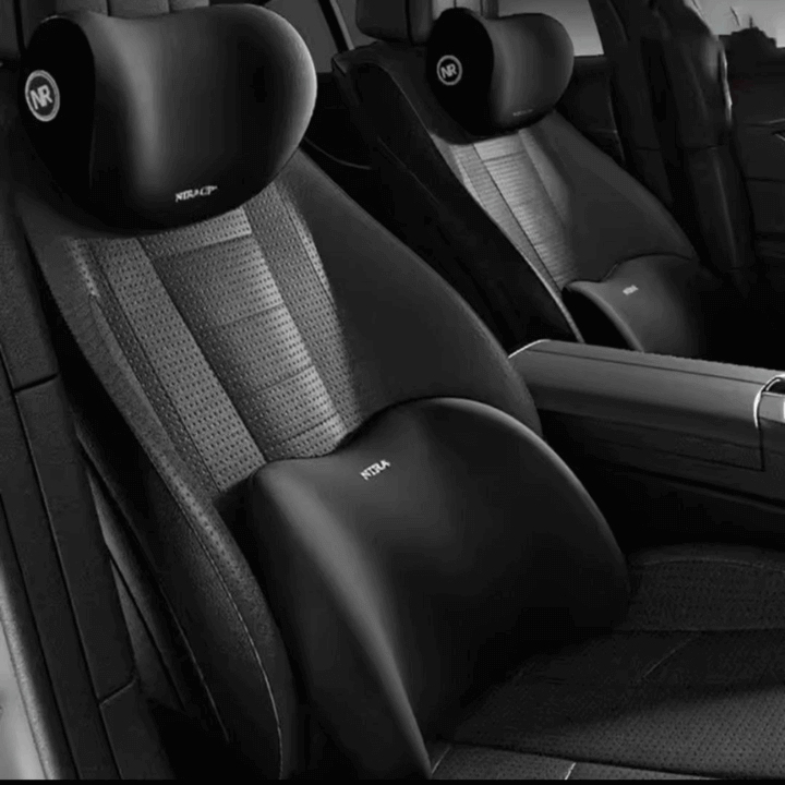 Lot de 2 : Appui-Tête + Support Lombaire Dos – Confort Auto